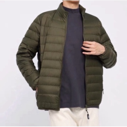 Áo phao nam lông vũ siêu nhẹ, giữ ấm tốt,áo khoác nam cản nước cản gió - Xanh rêu size L