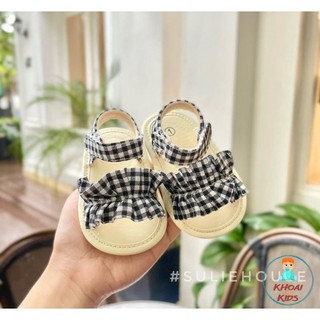 Sandal đính nơ tập đi cho bé gái