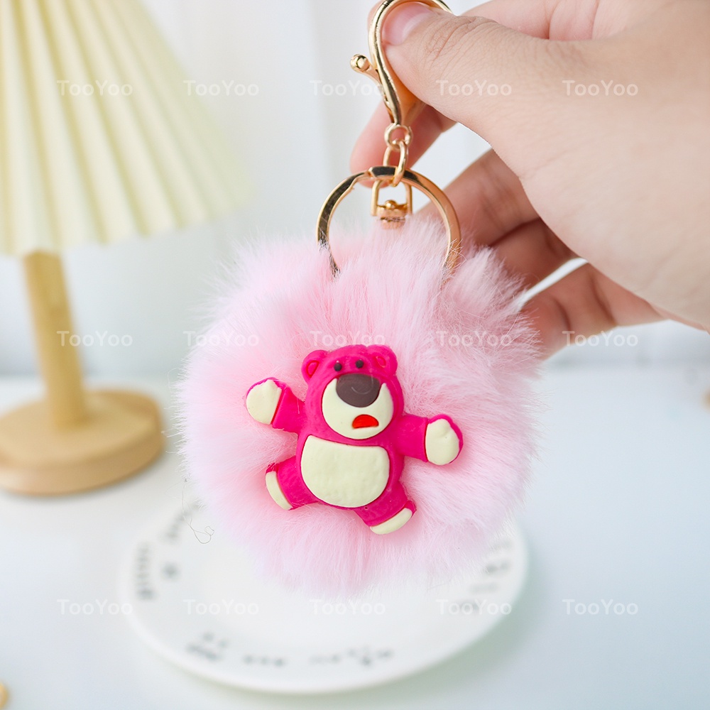 Móc khóa cục bông Gấu dâu Lotso dễ thương cute TY0333