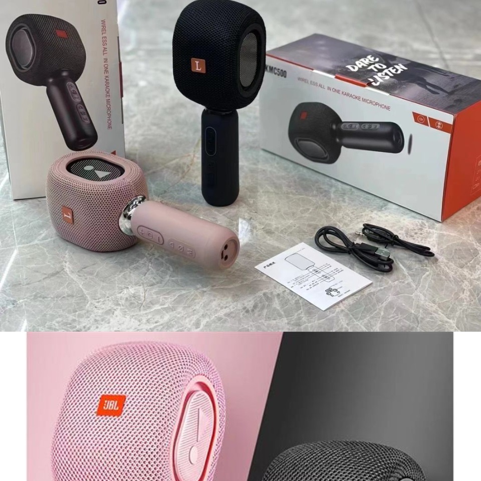 Micro Hát Karaoke Bluetooth KMC500 Phiên Bản Thần Tượng - Míc Kèm Loa Cao Cấp, Chất Lượng Âm Thanh Trong BH 12 Tháng