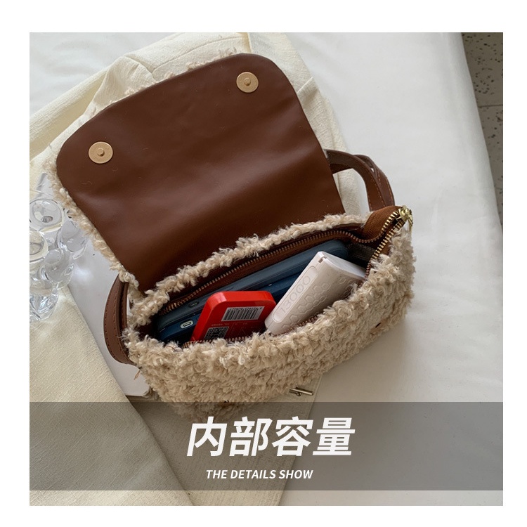 Túi Xách JASMIN NOIR Đeo Chéo Có Khóa Lông Thời Trang Mùa Đông 2022 Mới Cho Nữ