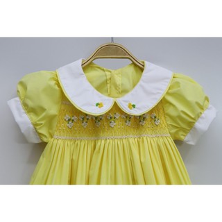 ĐẦM SMOCK CỔ SEN VÀNG