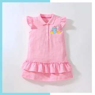 Váy polo Little Maven hồng Pony cánh tiên LMS1543 cho bé gái 2-8 tuổi  - TILANI Official Store