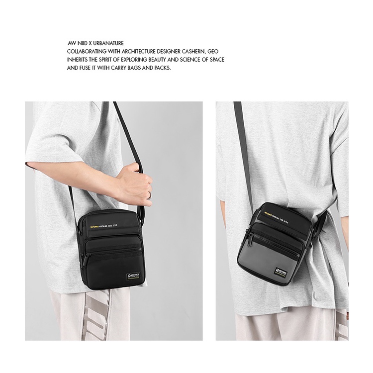 Túi đeo chéo nam thời trang unisex phong cách nhật bản thế hệ mới vải cao cấp chống nước nhiều ngăn tiện dụng 5831
