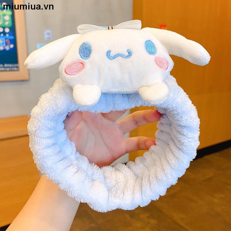 miumiuaSANRIO Băng Đô Cài Tóc Rửa Mặt Họa Tiết Hoạt Hình Chó Kuromi Thời Trang Hàn Quốc Cho Nữ