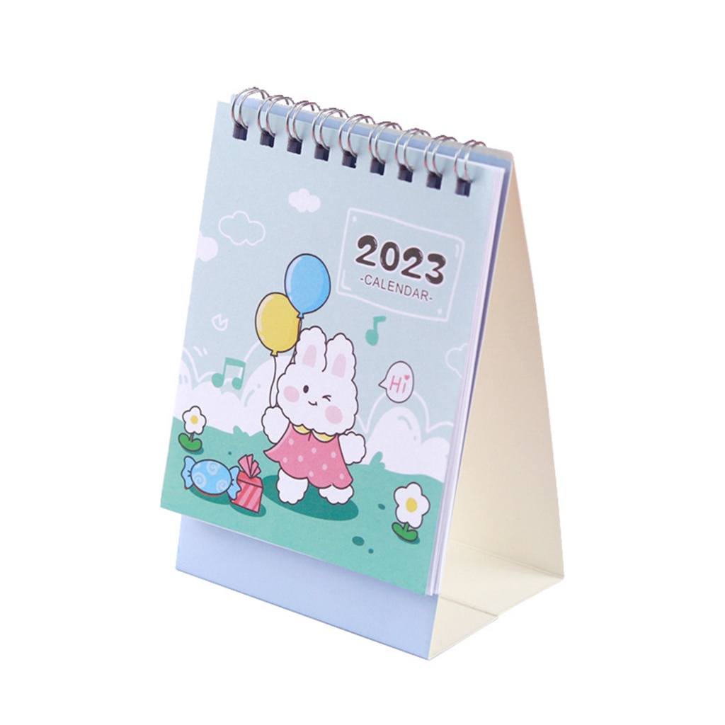 Lịch Để Bàn Mini 2023 In Họa Tiết Thỏ Hoạt Hình Dễ Thương Thân Thiện Với Môi Trường