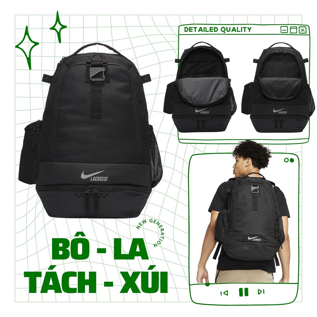 Balo thể thao thời trang du lịch CHÍNH HÃNG Nike Zone Lacrosse Backpack
