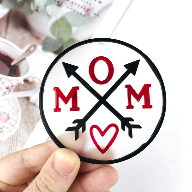 Khuôn Silicone Hình Trái Tim Làm Móc Khóa