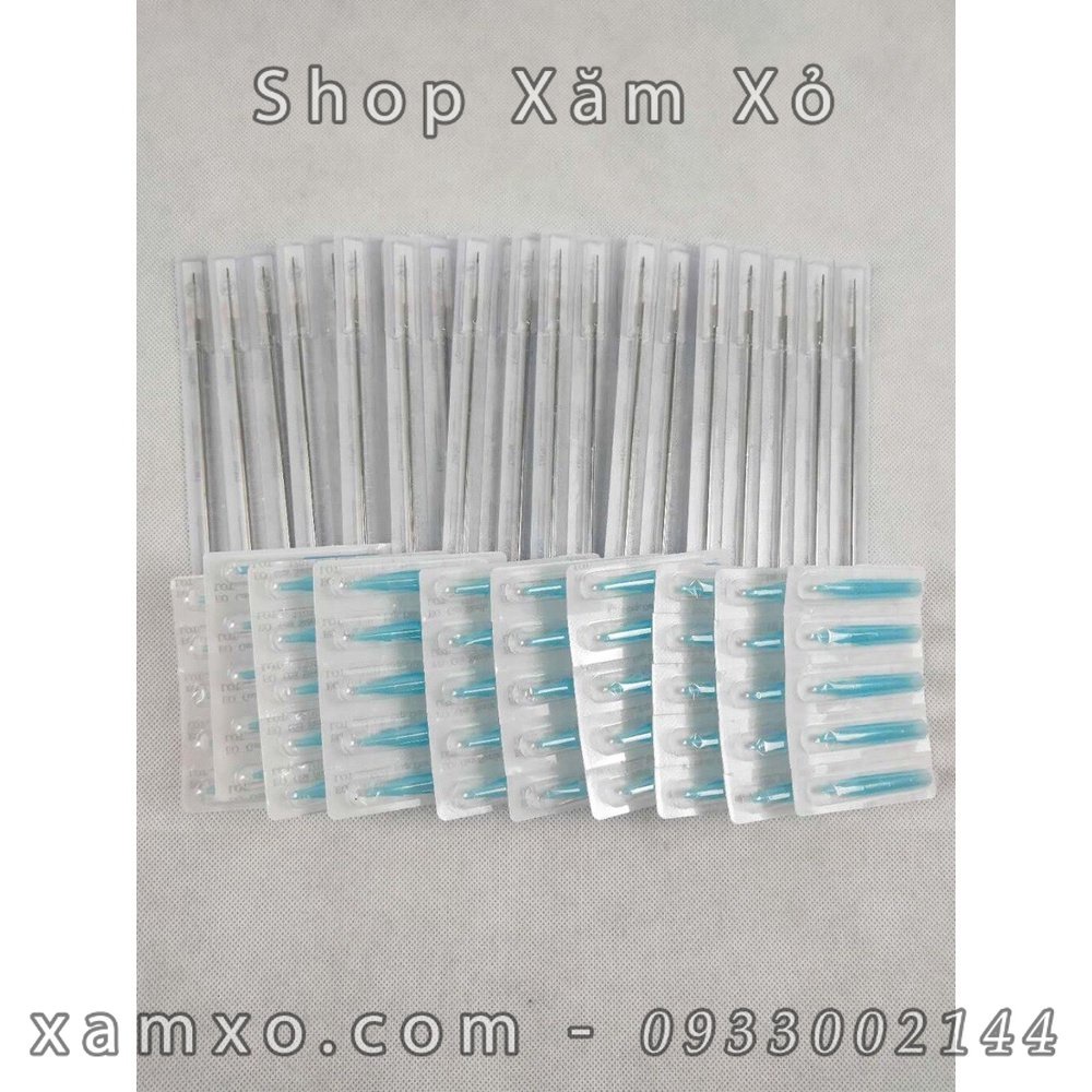 Vỉ 5 kim kèm theo ngòi xăm hình đi nét 7rl - dụng cụ xăm sài gòn