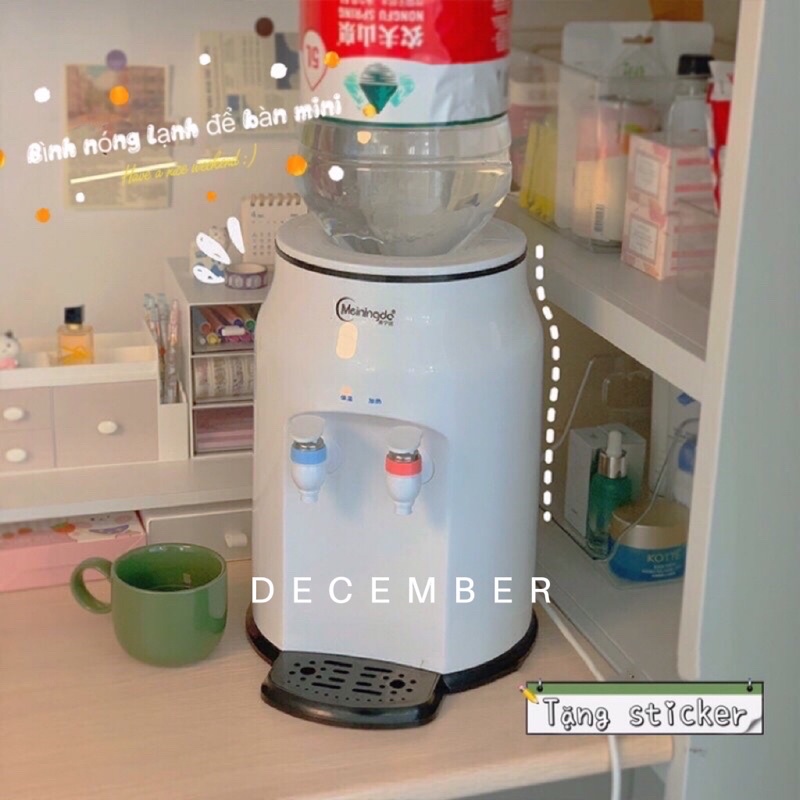 Bình nước nóng lạnh để bàn làm việc bàn học mini bình nước học sinh