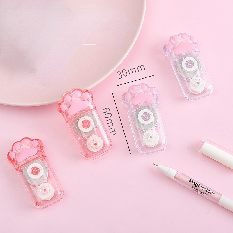 1 Cuộn Băng Dính Hình Dấu Chân Mèo Dễ Thương Dùng Trang Trí Sổ Tay DIY