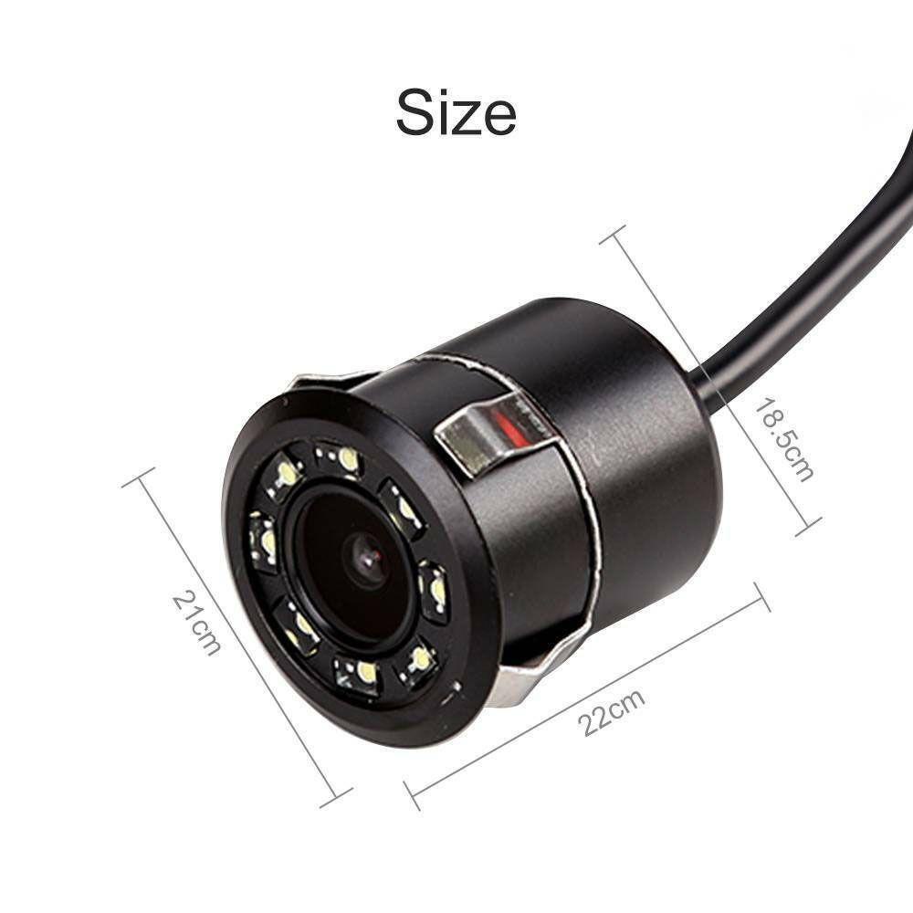 Camera Chiếu Hậu Chống Nước IP68 Góc 170 Độ 8LED IR Hỗ Trợ Tầm Nhìn Ban Đêm Cho Xe Hơi
