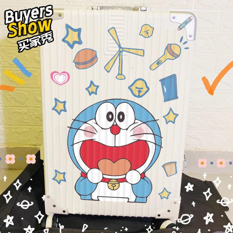 Nhãn Dán Trang Trí Va Li Hình Mèo Doraemon Dễ Thương Chống Thấm Nước