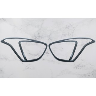 Bộ Ốp viền đèn pha hậu, viền đèn trước sau xe Huyndai Grand i10 cacbon, crom