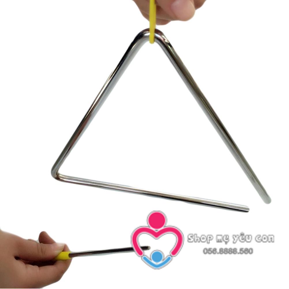 Kẻng tam giác loại to ,  nhạc cụ gõ cho bé, nhạc cụ MUSIC TRIANGLE
