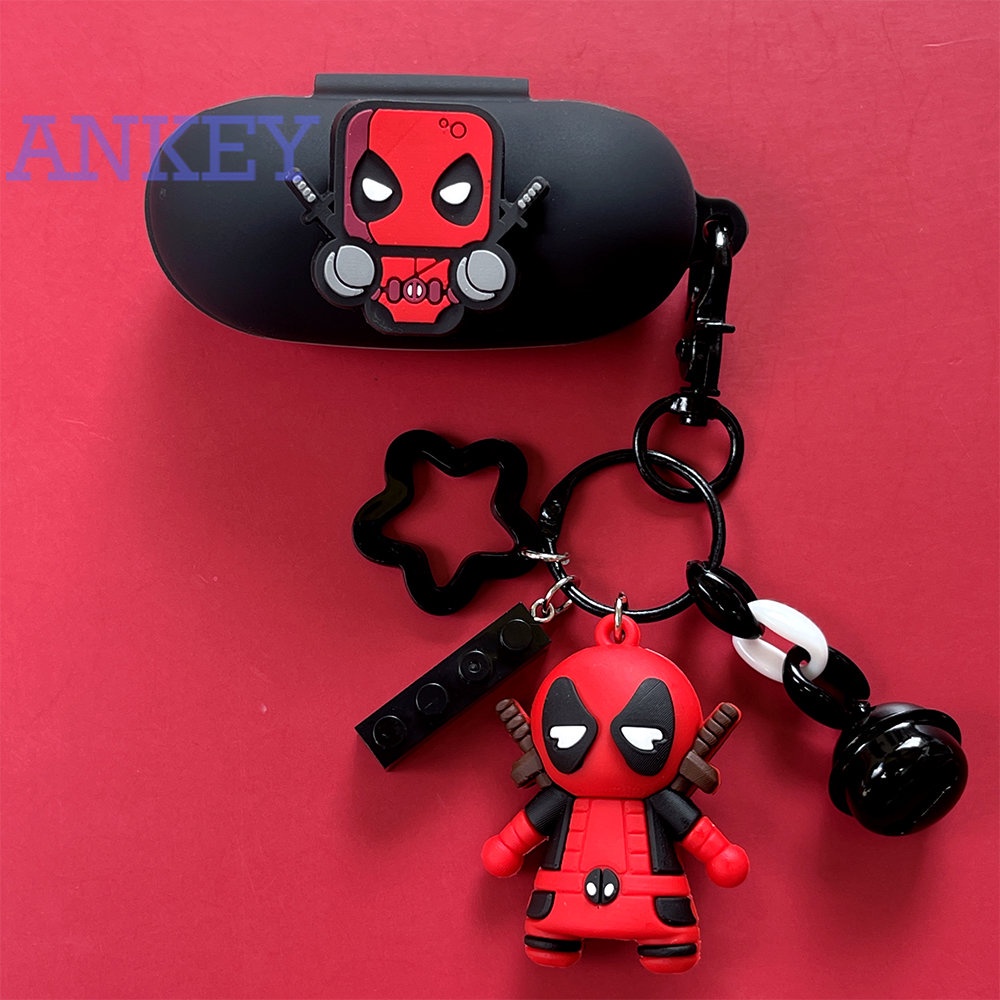 Sony WF-C500 Case Vỏ Bảo Vệ Hộp Sạc Tai Nghe Sony WF-C500 TWS Không Dây Chất Liệu Silicon Họa Tiết Hoạt Hình Dễ Thương Kèm Móc Khóa