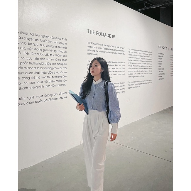 Sơmi xanh kẻ Luu Hanh