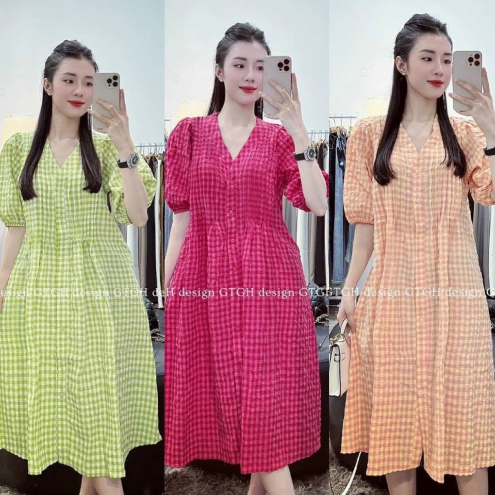 VÁY BẦU CHẤM BI SIÊU XINH CHẤT ĐẸP