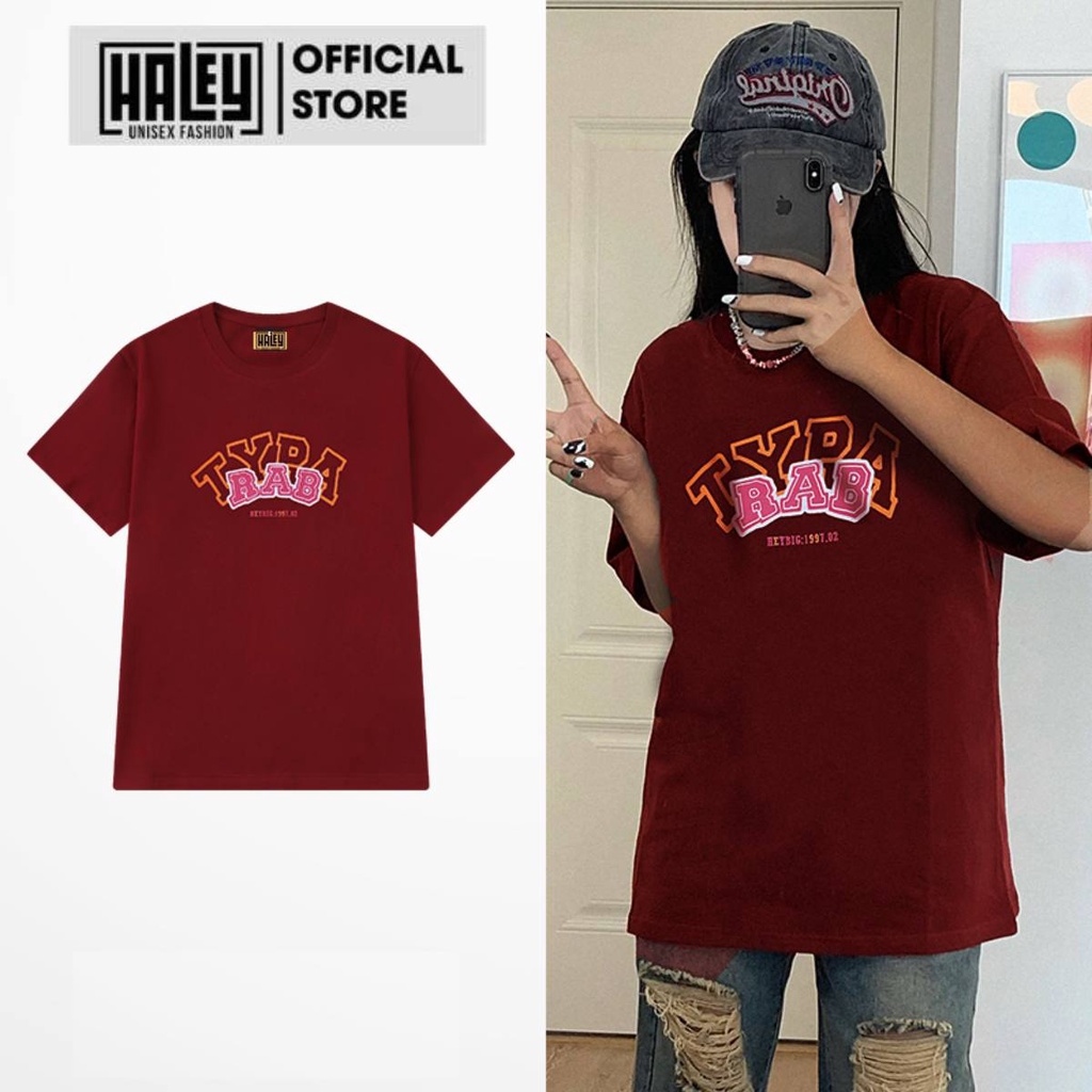 Áo thun TN219 TYPA RAB Nam Nữ HALEY Unisex Form rộng tay lỡ Basic cao cấp chất cotton dày dặn Hàn quốc