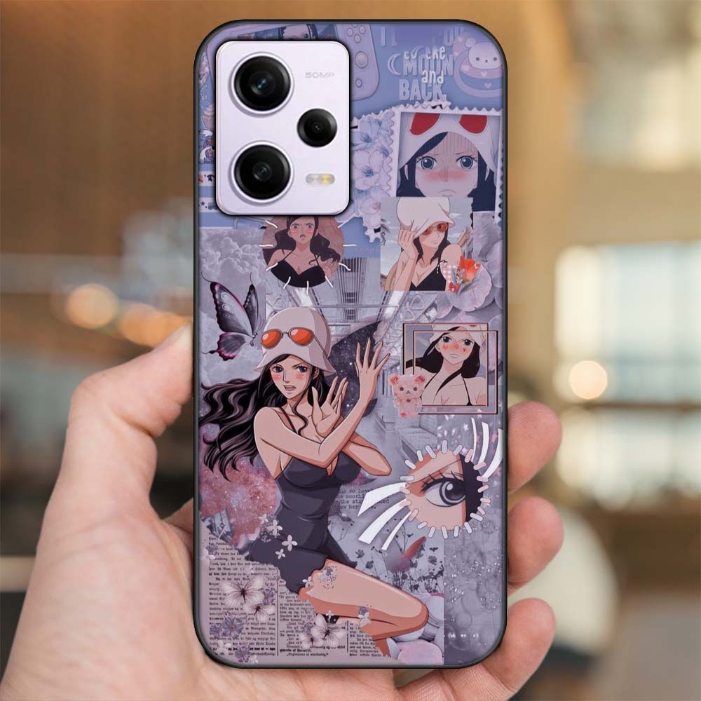 Ốp lưng Xiaomi Redmi Note 12 viền đen in hình Nico Robin One Piece Đảo Hải Tặc