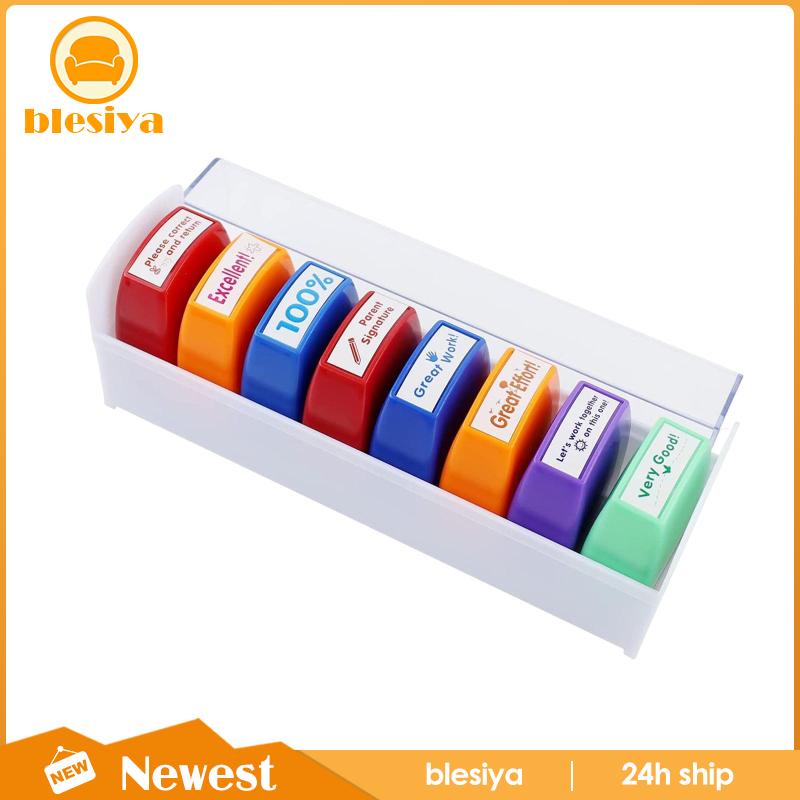 Bộ 8 Con Dấu In Nhiều Màu Sắc Dùng Làm Phần Thưởng Cho Giáo Viên