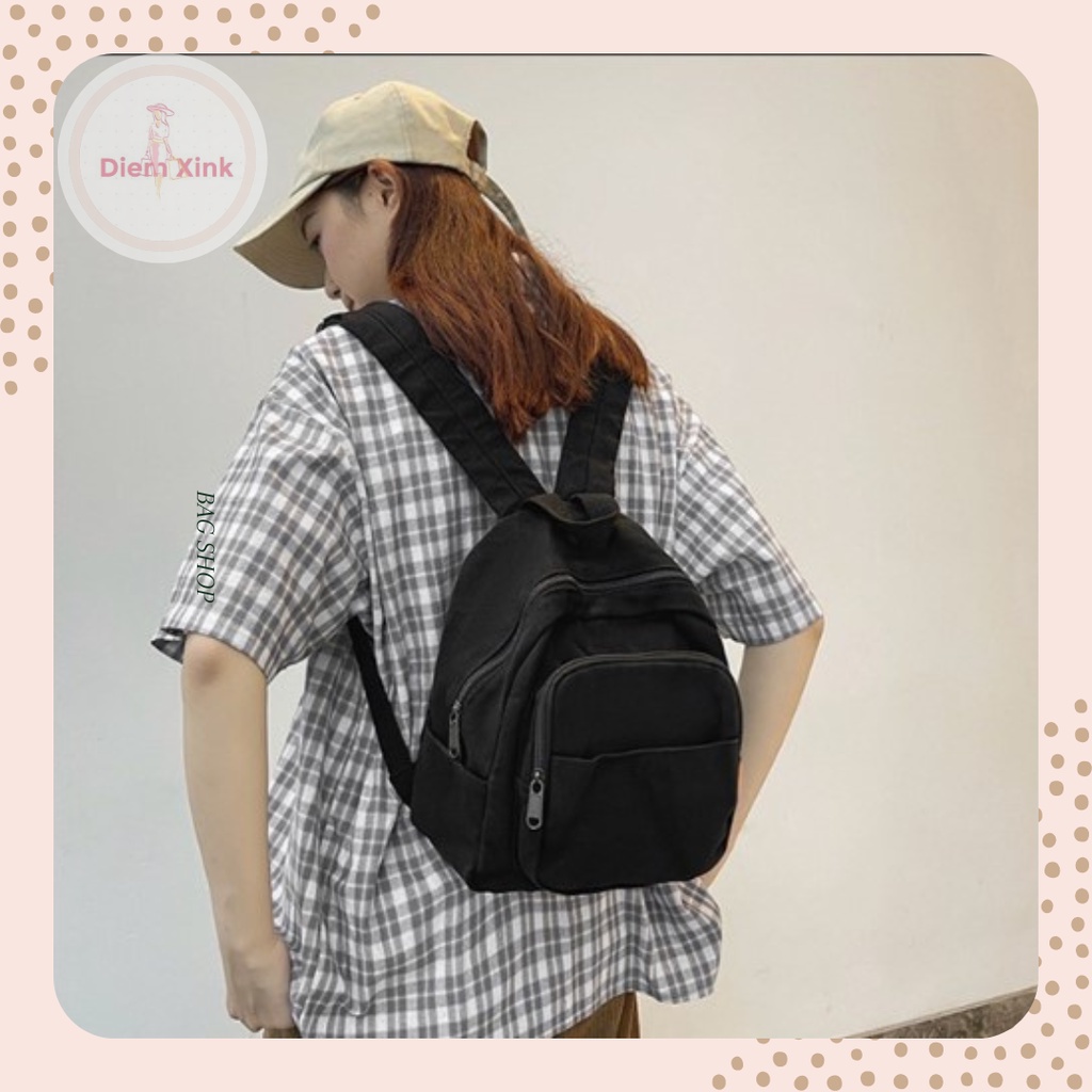 Balo Nữ Balo Mini Nhỏ Đi Học Size 25 cm Vải Canvas Phong Cách Ulzzang Thời Trang Hàn Quốc Rẻ Đi Học Chơi Tiện Lợi T 78