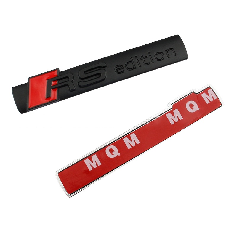 Miếng Dán Logo RS Bằng Hợp Kim Cho Xe Hơi Audi S3 S4 S5 S6 S7 S8 RS3 RS4 RS5 RS7 A3 A4 A5 A6 S3 S4