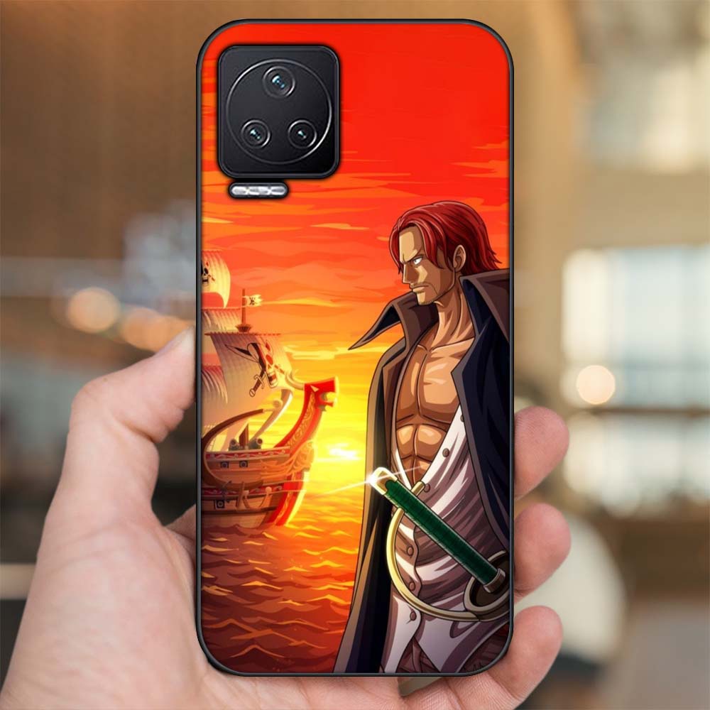 Ốp lưng Xiaomi Redmi K50 viền đen in hình Shanks One Piece Đảo Hải Tặc