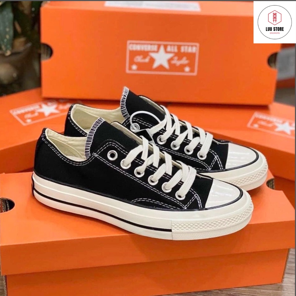 Giày CV Cổ Thấp, Giày Sneaker CV Chuck Taylor 1970S All Star Đen Trắng Cao Cấp Full Box Bill