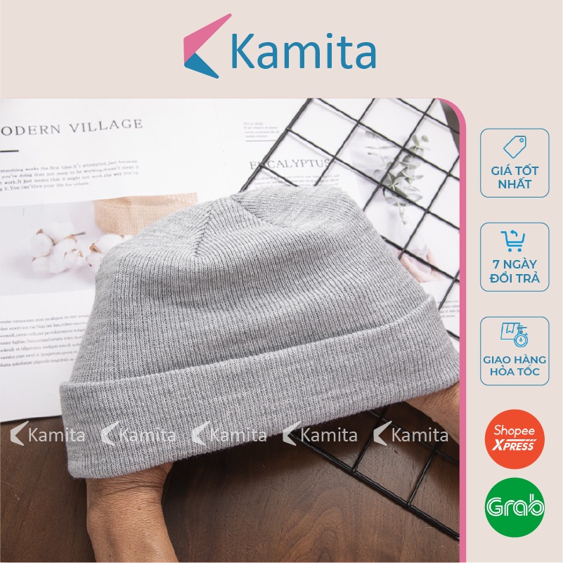 Mũ Len Dài Trơn Beanie Cao Cấp KAMITA Thời Trang Hàn Quốc, Nón Len Đẹp Unisex Nam Nữ Giá Rẻ Mùa Đông Nhiều Màu ML17