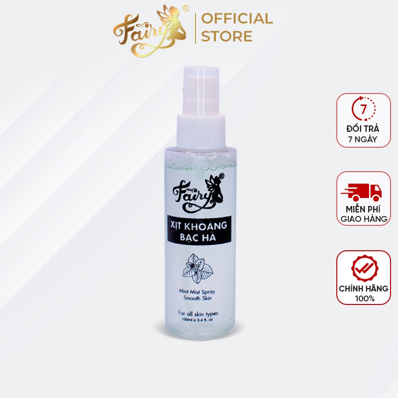 Xịt khoáng bạc hà tẩy trang Fairy 100ml cấp ẩm dịu nhẹ cho da