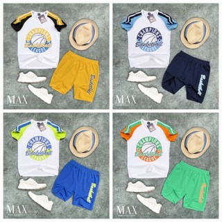Bộ Thun Ngắn Chính hãng Max Thể Thao BasKetBall Size đại cho Bé Trai