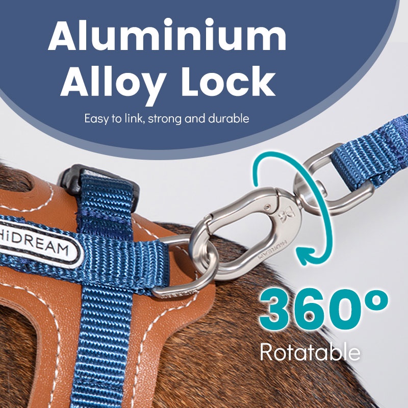 HamshMoc Dây Đai Dắt Mèo Cưng Phản Quang Tùy Chỉnh Chống Thoát Thoát Nhẹ Mềm Mại Thoải Mái Dễ Điều Khiển