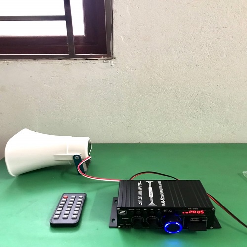 Combo bộ bán hàng rong giá rẻ bình dân, chạy điện 12v (gồm loa 10W, amply mini, 1 thẻ nhớ) lắp cho xe đạp, xe máy