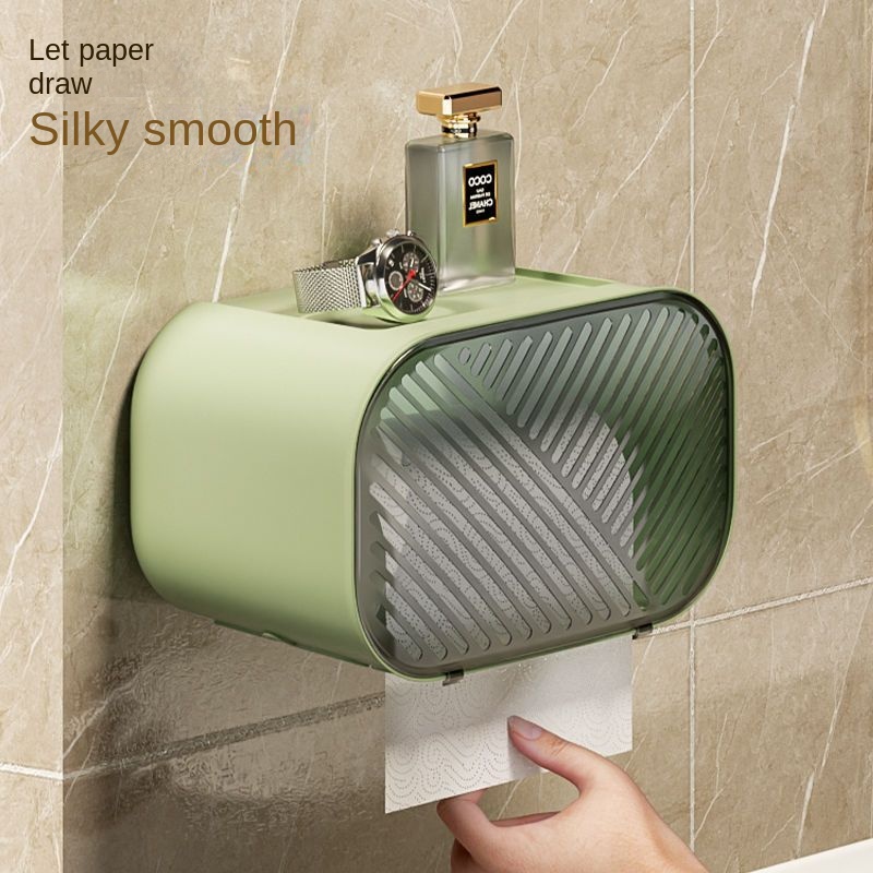 A-LIFE Giá Đỡ Cuộn Giấy Vệ Sinh Gắn Tường Chống Nước Tiện Dụng