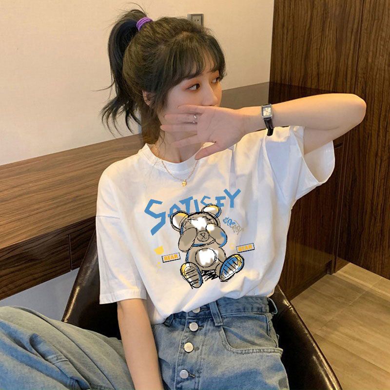 NRVP Áo Thun Tay Ngắn Dáng Rộng Plus Size 4XL Phong Cách Hàn Quốc Thời Trang Cho Nam Và Nữ