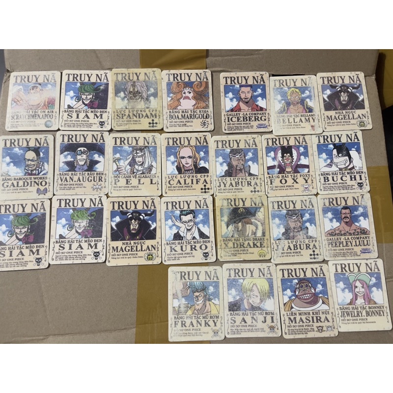 20 thẻ ngẫu nhiên truy nã toonies onepiece chất lượng thấp