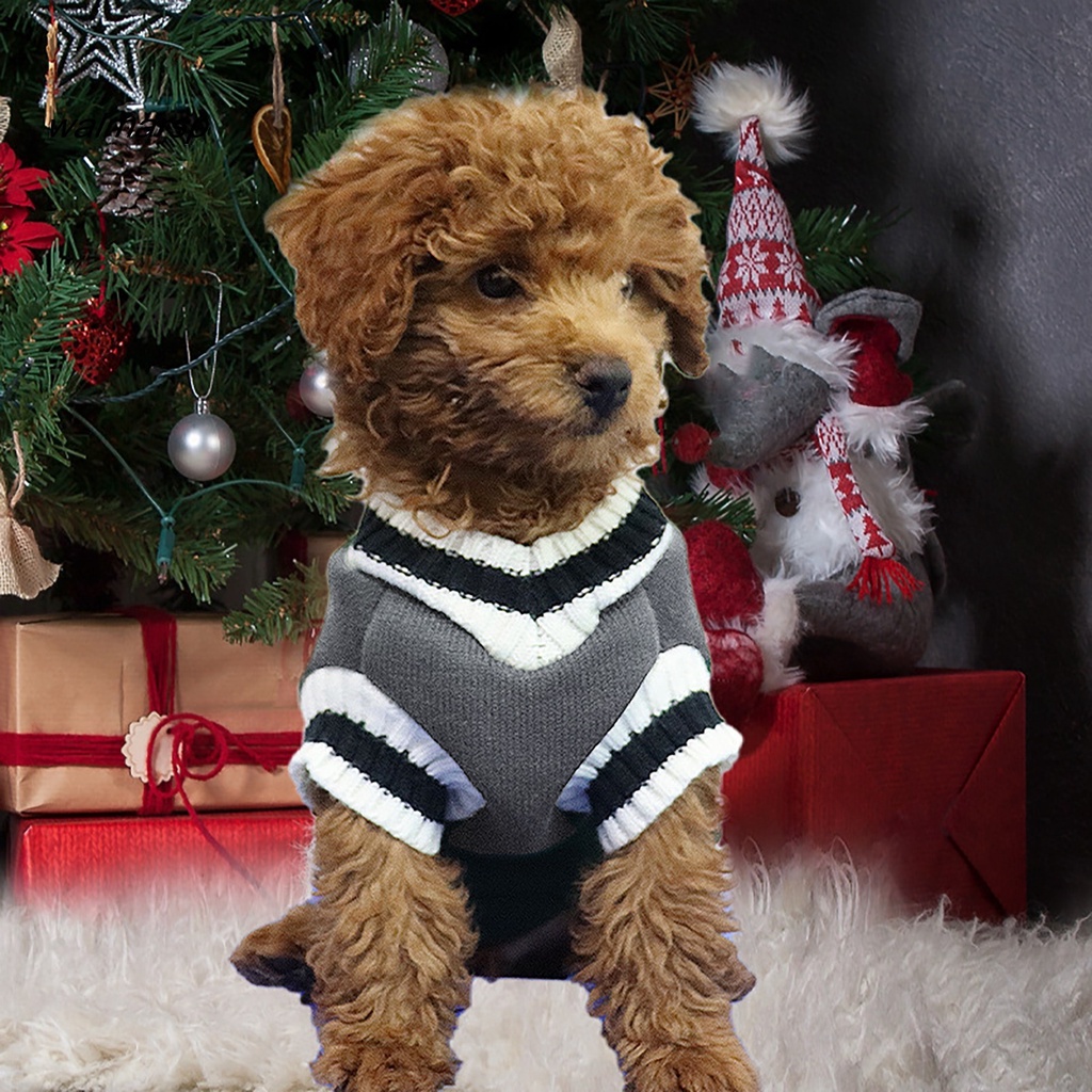 Áo cho chó Áo sweater sát nách cổ chữ V mềm mại thoáng khí phong cách đi học dành cho cún cưng áo cún