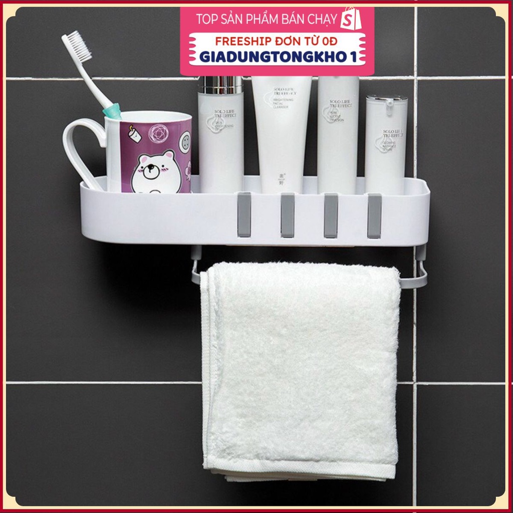 Giá trang trí treo tường nhà tắm, phòng bếp nhỏ gọnGIADUNGTONGKHO1Kệ Nhựa Dính Tường Chịu Chịu Lực Chắc Chắn Đa Năng