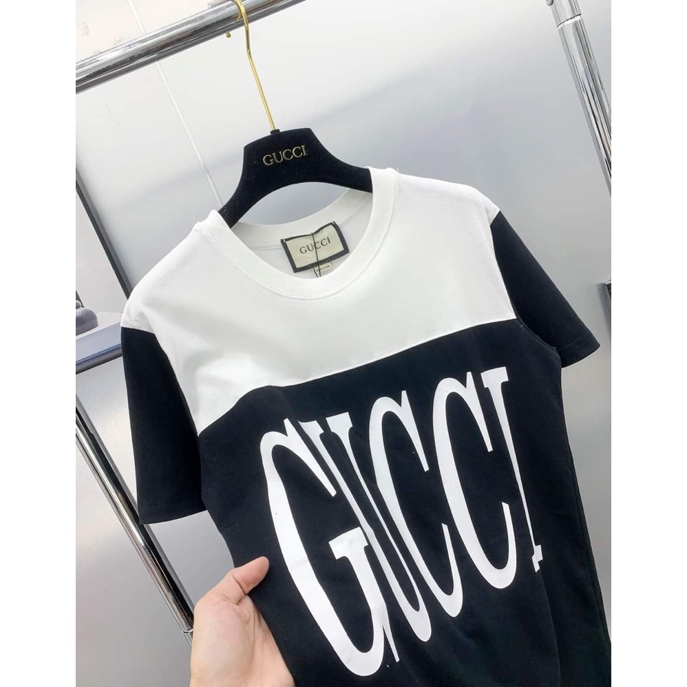 Áo Phông Cổ Tròn 100 In Chữ Guucci Siêu Cá Tính HOTTREND 2023