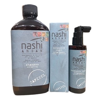 Gội và xịt chống rụng tóc 7 ngày Capixyl Energizing Nashi Argan 500ml/100ml