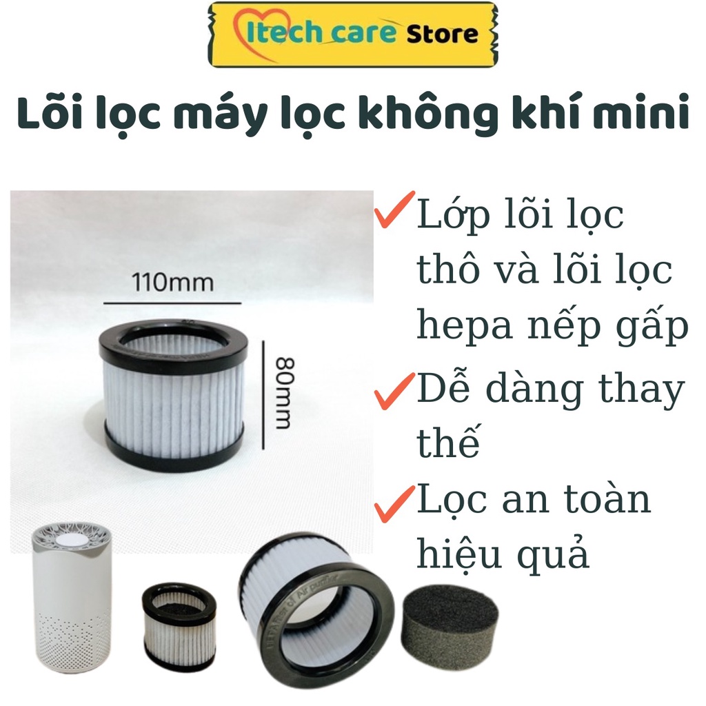 Lõi lọc HEPA thay thế cho máy lọc không khí mini Air Purifier UV Led