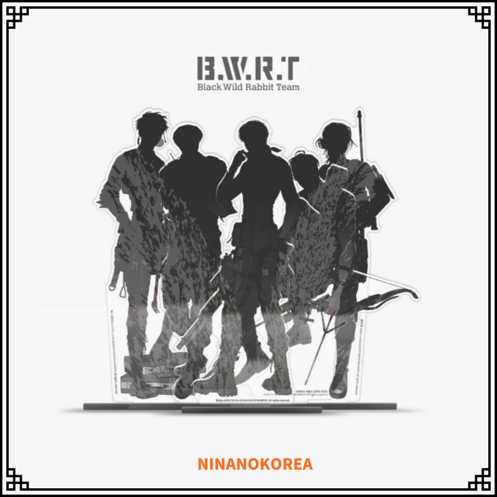 ['Giá Đỡ Acrylic Hình Thỏ Hoang Dã Đen