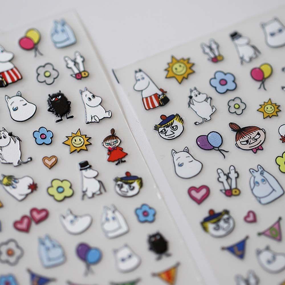 LOMBARD Miếng Dán Trang Trí Móng Tay Tự Dính Họa Tiết Gấu Hoạt Hình Dễ Thương