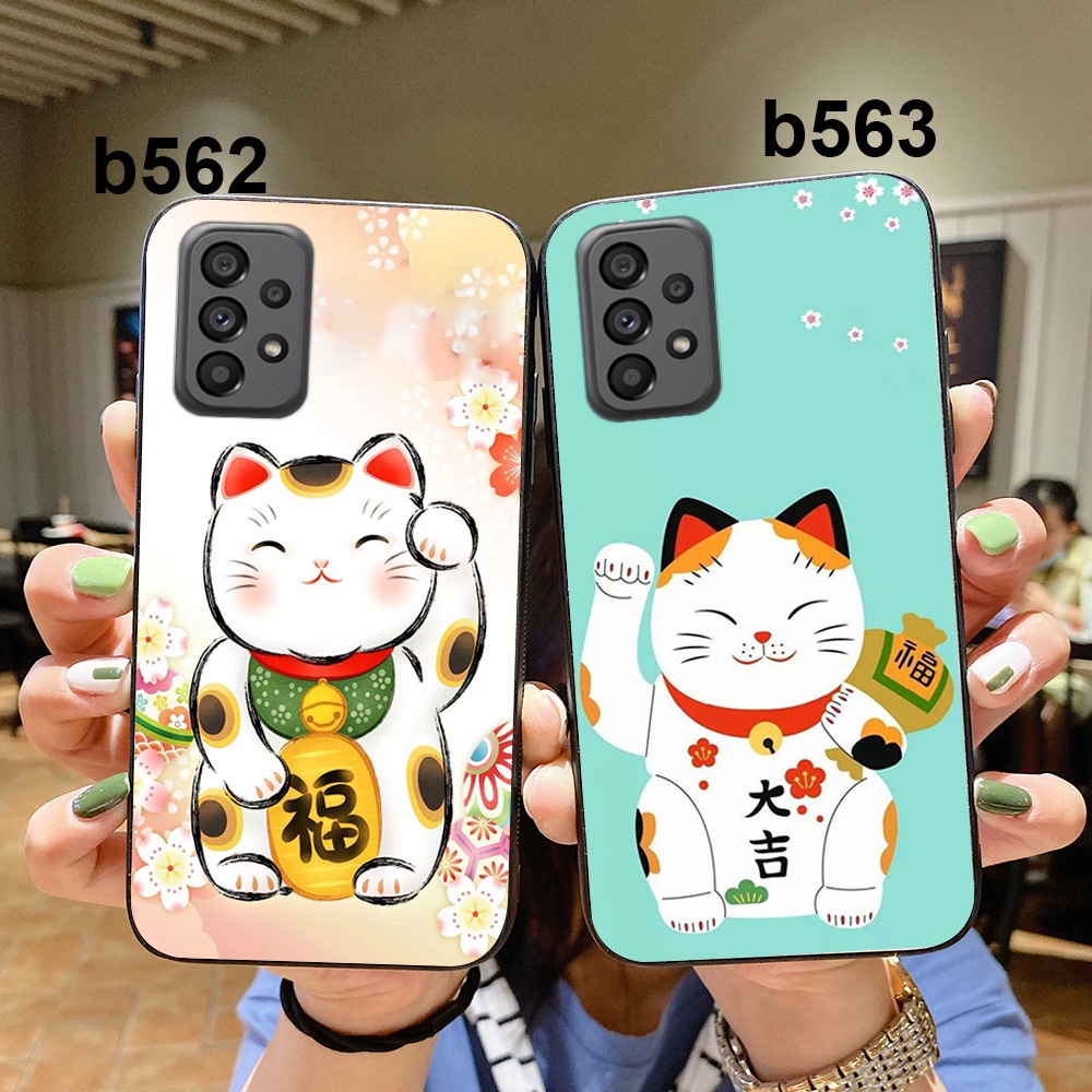 Ốp lưng Samsung a33 5G / ss a53 5G / ss a73 5G / ss a13 4G / ss a23 4G in hình mèo thần tài may mắn