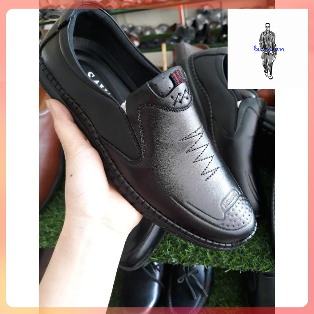 Giày lười nam da bò lịch lãm dễ phối đồi như quần tây, kaki, jean - Bicmen