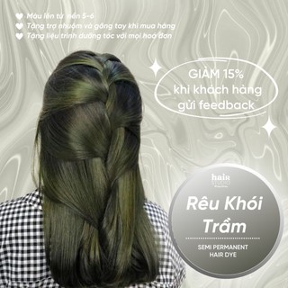 (Tặng Bodymist) Thuốc nhuộm tóc màu rêu khói trầm không tẩy (kèm trợ nhuộm, găng tay)