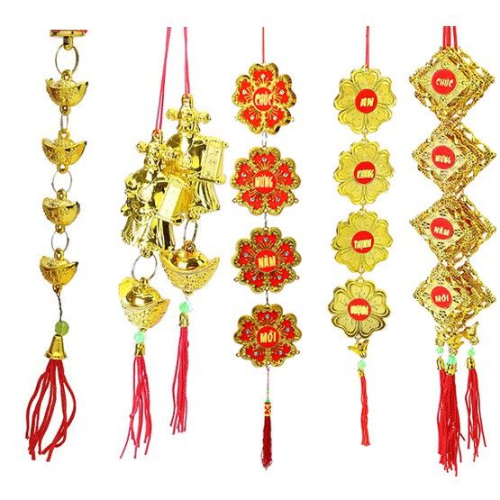 Dây trang trí cây mai cây đào liêng trang trí Tết