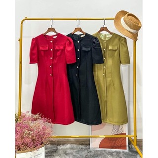 Váy Dạ Tweed cổ tròn