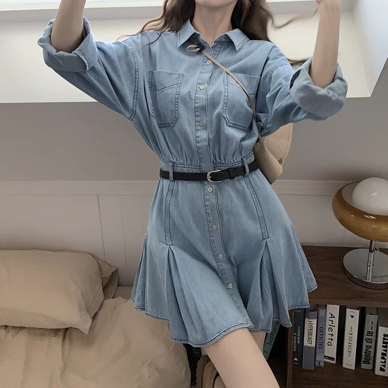 Váy bò Bigsize phiên bản nâng cấp 2023 thắt eo từ Size S-4XL